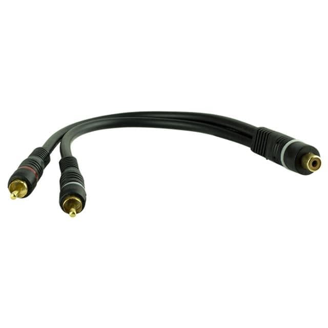 Powermaster PM-690 Siyah 1 Dişi 2 Erkek RCA Y Kablo 25 Cm Ses ve Anfi Bağlantı Kablosu