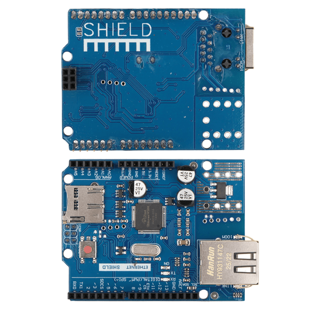 Arduino W5100 Ethernet Shield ve Micro SD Kart Modülü