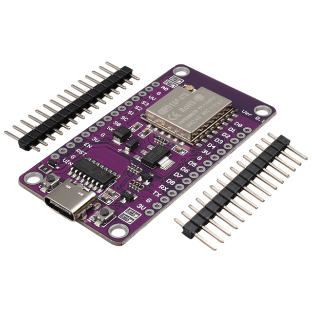 ESP-07S Tabanlı NodeMCU V3 Mor Geliştirme Kartı Harici Anten Girişli ve USB-C Bağlantılı