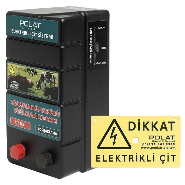 Polat 20.000 Metre Gece-Gündüz Sensörlü Elektrikli Çit Kontrol Ünitesi