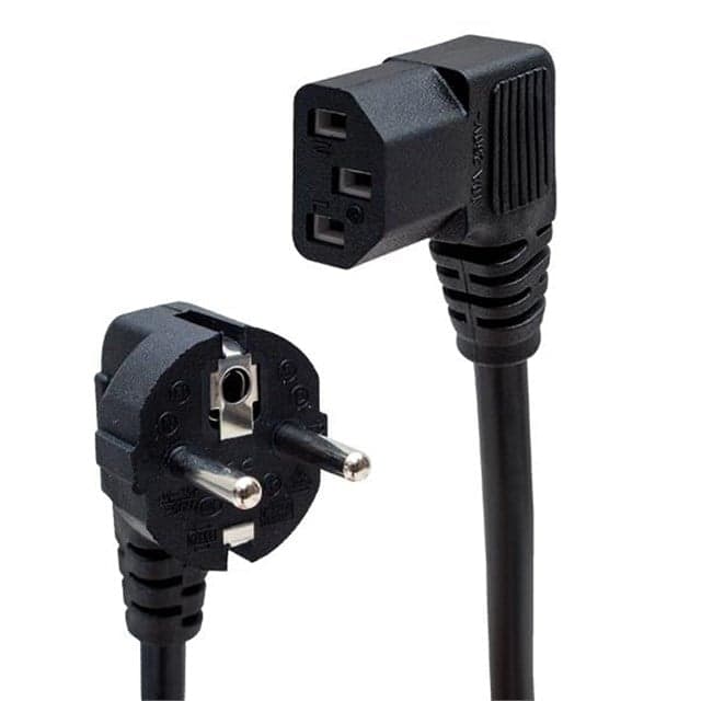 Powermaster PM-8617 3x1 mm² C13 1.8 Metre 90 Derece Açılı L Tipi Power Güç Kablosu
