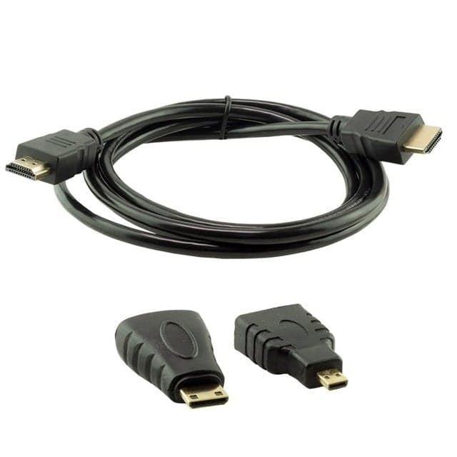 Powermaster PM-6285 Plastik 1.5 Metre Siyah 3in1 Set HDMI Kablo (HDMI+Micro HDMI+Mini HDMI)