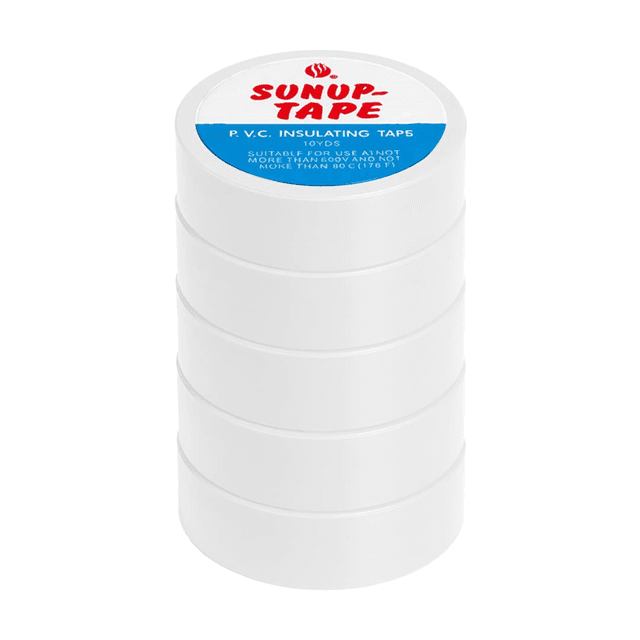 Sunup SN-27924 Beyaz 0.13x18mm İzole PVC Elektrik Yalıtım Bant (5'li Paket)