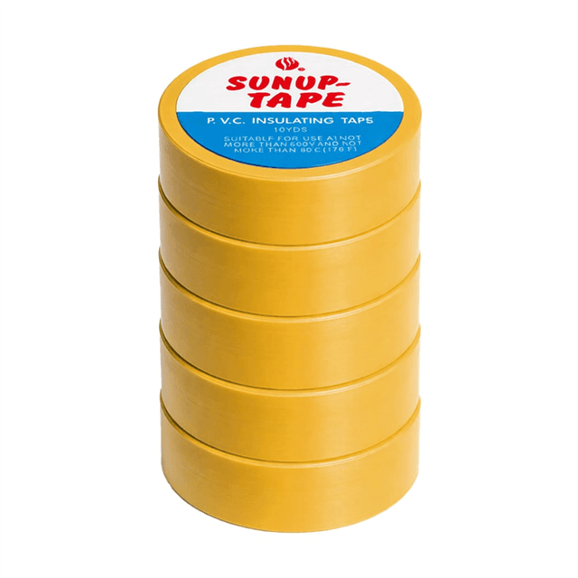 Sunup SN-27921 Sarı 0.13x18mm İzole PVC Elektrik Yalıtım Bant (5'li Paket)