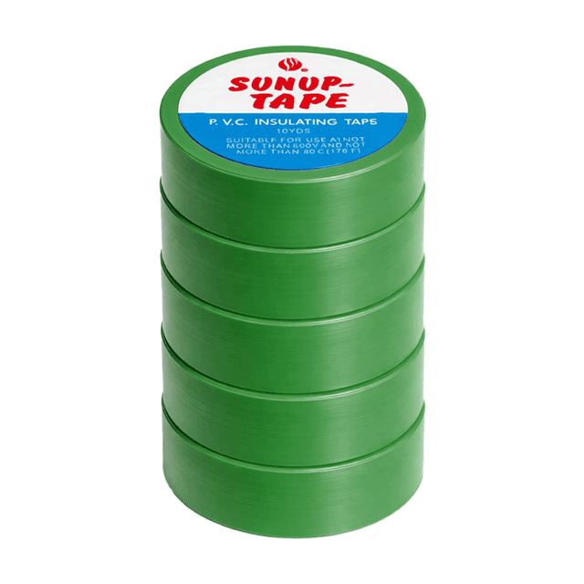Sunup SN-27923 Yeşil 0.13x18mm İzole PVC Elektrik Yalıtım Bant (5'li Paket)
