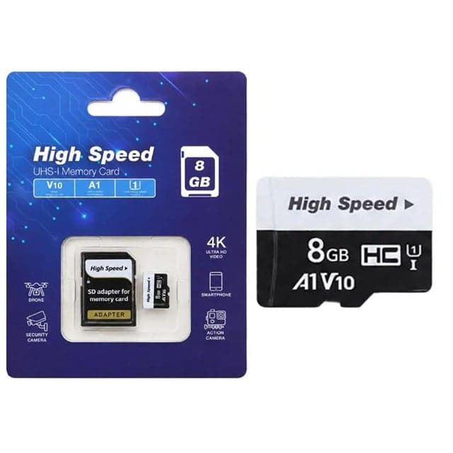 Elba A1 V10 U1 Adaptörlü Class 10 Yüksek Hız 8 GB Micro SD Hafıza Kartı