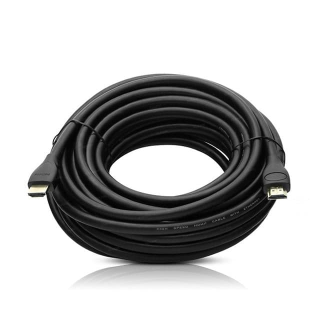 Fully G-507DS Plastik Düz Siyah 10 Metre Gold Poşetli Hdmi Kablo
