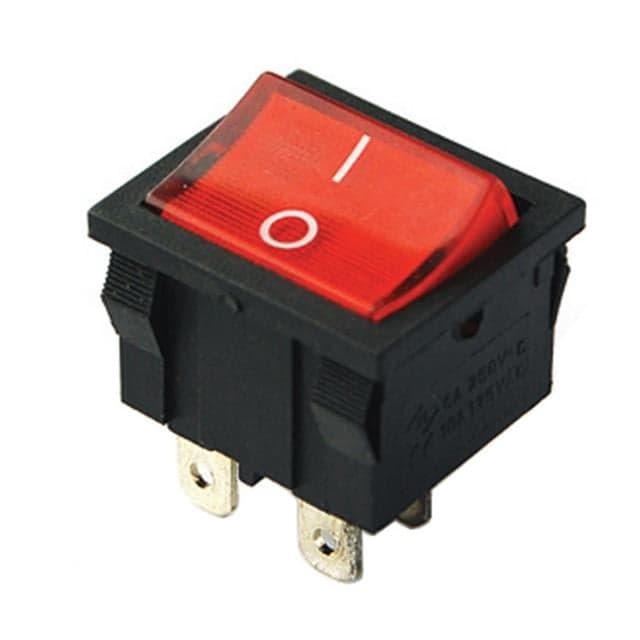 Orta Boy Işıklı Anahtar On-Off 4 Pin (IC-126)