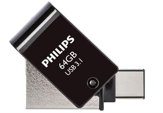 Philips FM64DC152B/00 64Gb 2 IN 1 TYPE-C/USB 3.1 Siyah Gri USB Flash Bellek