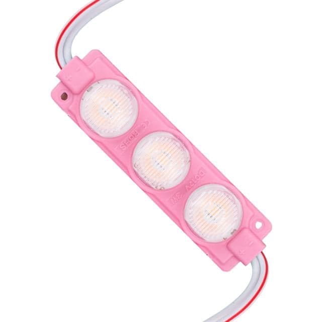 12 Volt 3 Watt Pembe LED Modül - 74x20 mm - 3030 Çip