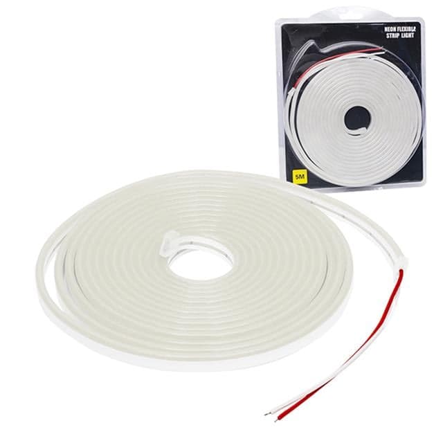 Powermaster PM-19652 Silikon Kaplamalı 12 Volt 5 Metre Beyaz Neon Led Şerit Aydınlatma