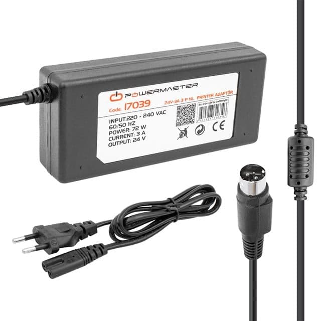 Powermaster PM-17039 24 Volt - 3 Amper - 72 Watt 3 Pinli Plastik Kasa Masaüstü Printer Adaptör