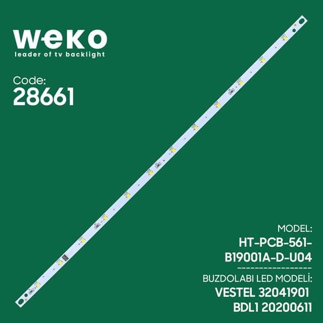 Weko BDL1 Vestel Uyumlu Buzdolabı İç Aydınlatma LED Kartı 12 Çipli Yüksek Verimli