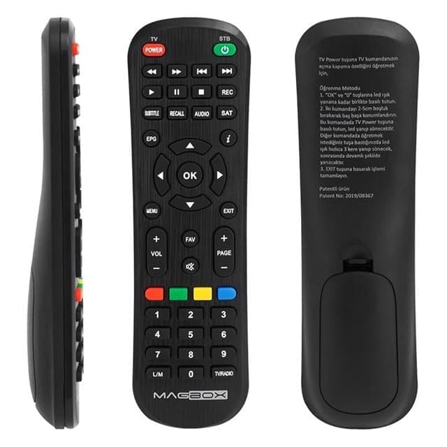 Magbox Vip - Dragon - Luna / Sunny 14850 / Akiwa HD / Hometech HT-1010 / Digiline X100 / Astracom Saturn HD / Rowell Mini HD Uyumlu Uydu Alıcı Kumandası