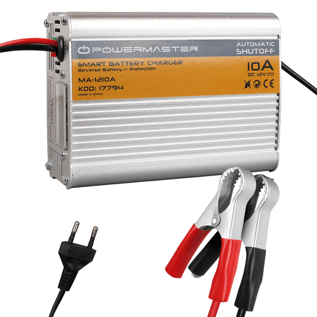 PowerMaster MA-1210A 12 Volt - 10 Amper Akıllı Hızlı Akü Şarj Cihazı Analog Amper Göstergeli