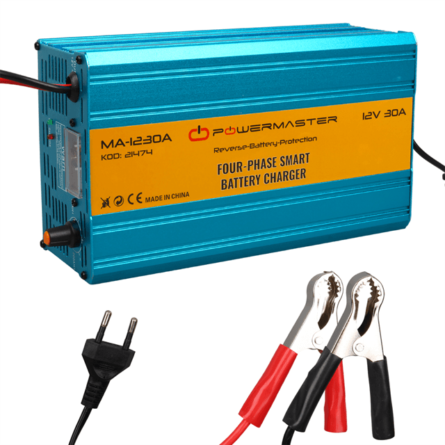 Powermaster MA-1230A 12 Volt - 30 Amper Dört Fazlı Akıllı Akü Şarj Cihazı