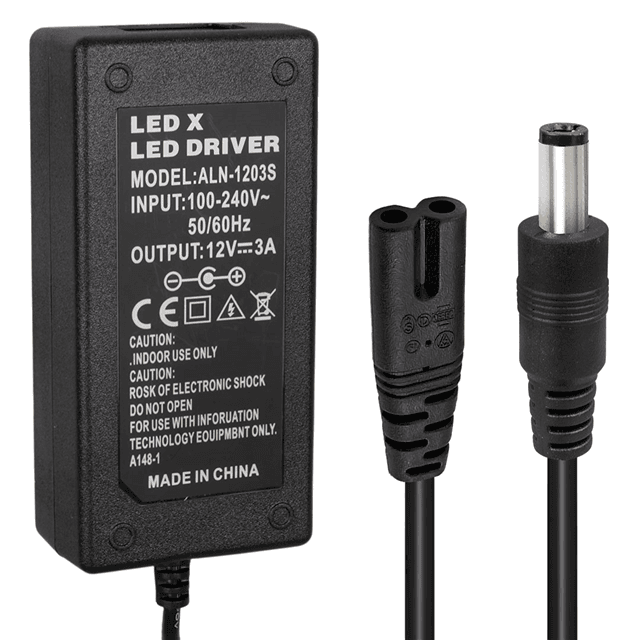 Powermaster PM-1980 12 Volt - 3 Amper - 36 Watt 5.5*2.5 Mm Uçlu Plastik Kasa Masaüstü Adaptör