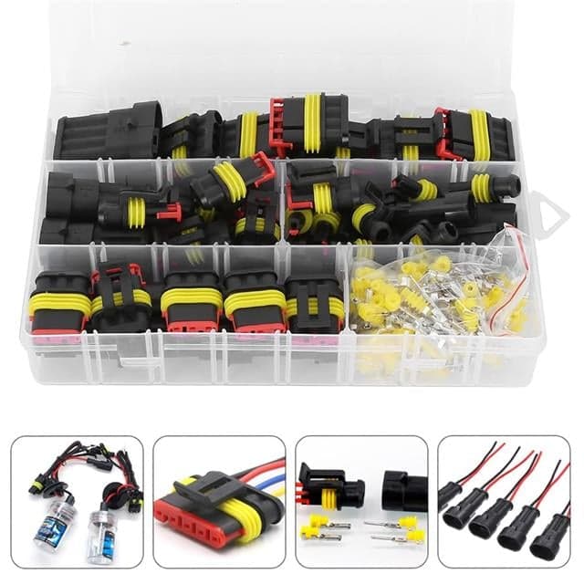 Powermaster PM-28532 HID JST Konnektör Seti Oto Elektrik Kablo Soketleri Su Geçirmez 352 Parça