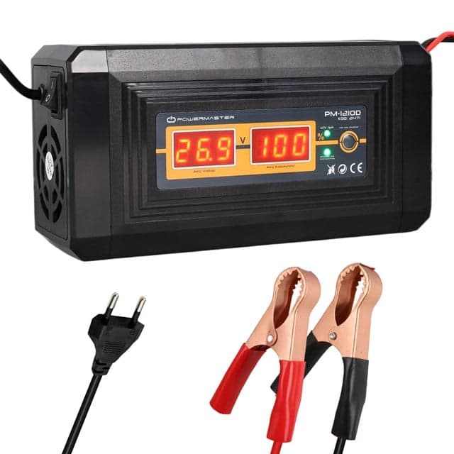 Powermaster PM-1210D Digital Ekranlı 12 Volt/24 Volt - 10 Amper Akıllı Kuru - Asit - Jel Akü Şarj Cihazı