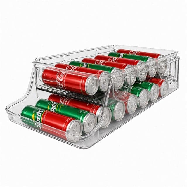 Sunup SN-38899 İki Katlı Yan Askılı Şeffaf Buzdolabı Raflığı 37X14X19.5 cm